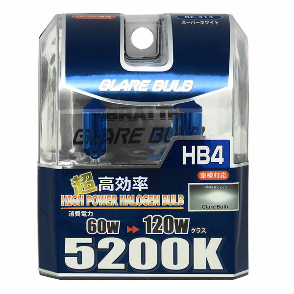 �ϥ�����Х�� HB4 5200K �����ѡ��ۥ磻�� �ָ��б� 120W���饹 ��/�֥쥤�� BE-313