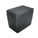 ゴミ箱 車 スイングダスト ブラック 大容量 捨てながらフタ開け可能 ウォークスルーに最適/ヤック ZE-1(2)