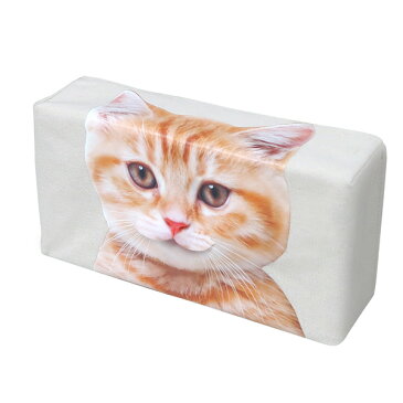 メール便可|ねこのティッシュケース 茶トラ ティッシュBOX ねこのしっぽの物語/明邦 ME323