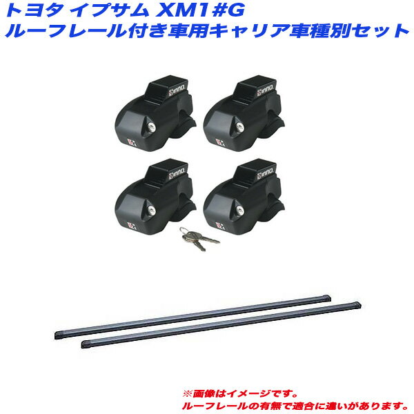 イプサム XM1#G H08.5～H13.5 ルーフレール付車用 キャリア車種別セット INFR + INB117BK INNO/イノー