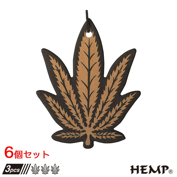 ニューアークス 【6個セット】芳香剤 HEMP エアーフレッシュナー ココナッツ 3枚パック ヘンプ 吊り下げ型 車 NAX-052-003
