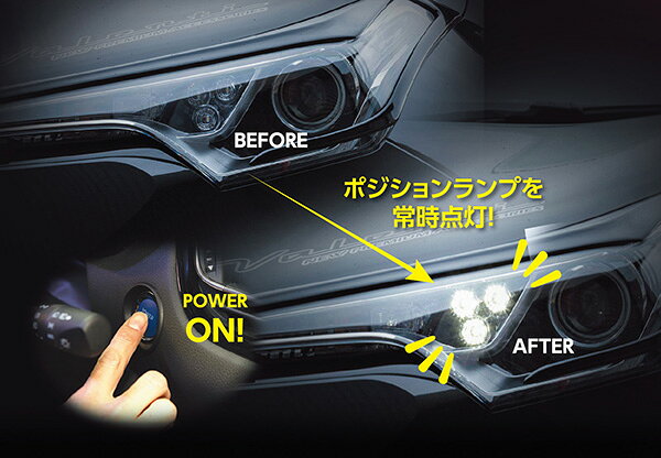86 BRZ タンク ルーミー トール フロント専用 ジュエル ポジション デイタイムラン...