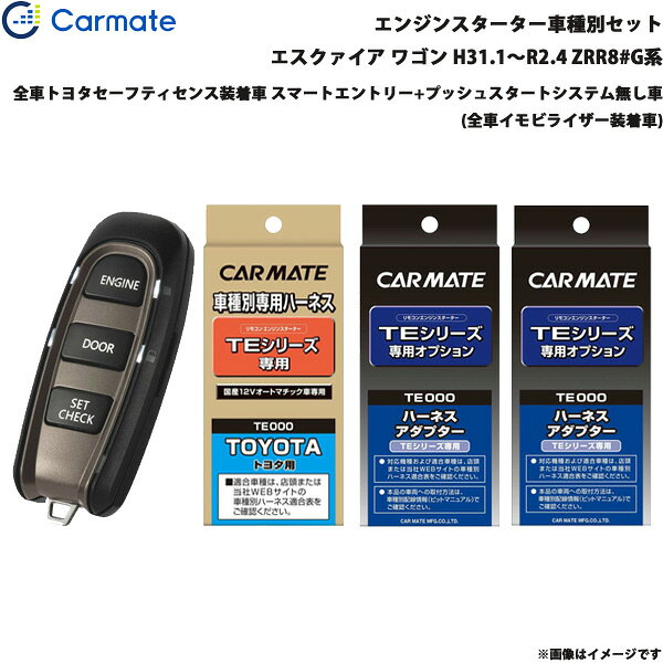 エスクァイア ワゴン H31.1～R2.5 ZRR8#G系 エンジンスターター セット 車種別 TE-W5200 + TE110 + TE421 + TE202 カーメイト