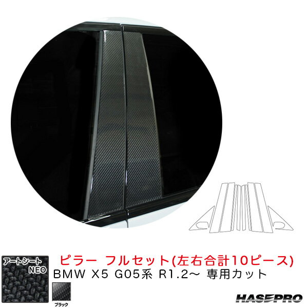 BMW X5 G05系 R1.2〜 カーボン調シート【ブラック】 アートシートNEO ピラー フルセット MSN-PB34F ハセプロ