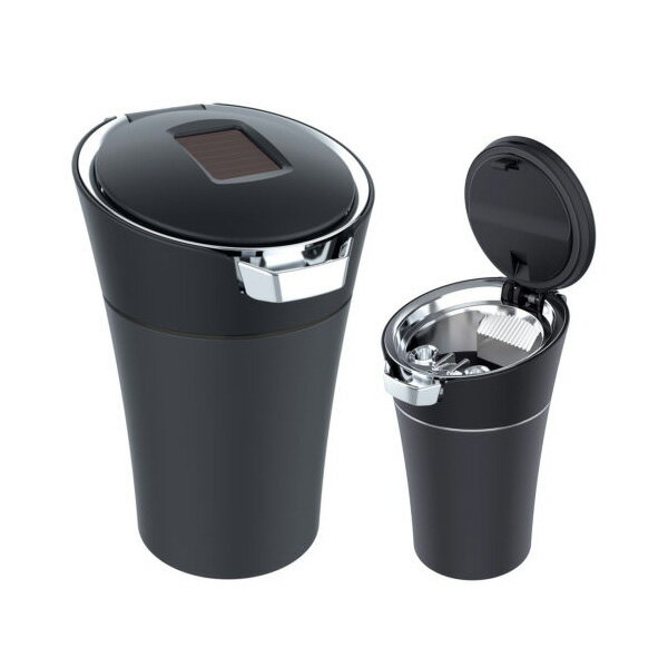 車内 ブルーLED 高機能灰皿 ソーラー充電 アドバンス ソーラーアッシュ 灰皿 吸い殻入 WA67 セイワ