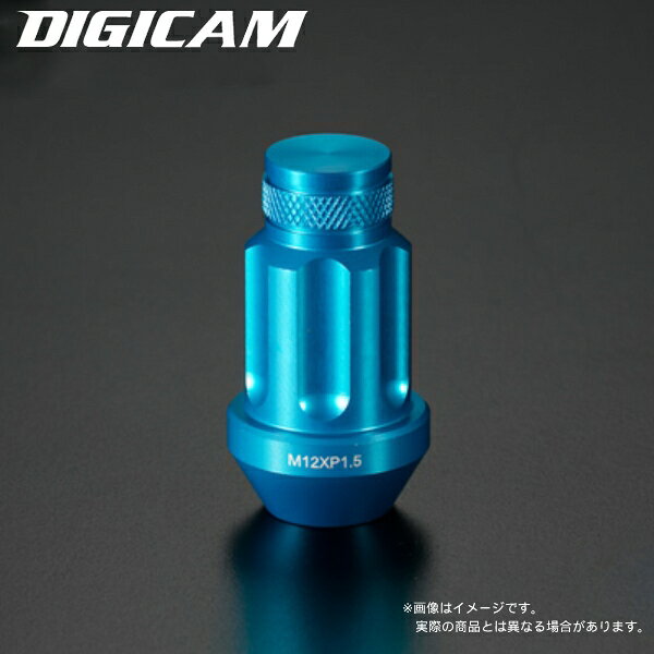 乐天商城 - ライトブルー アルミレーシングロックナット　袋タイプ45mm M12×P1.5 20本セット ALN4515LB-LL デジキャン ケースペック