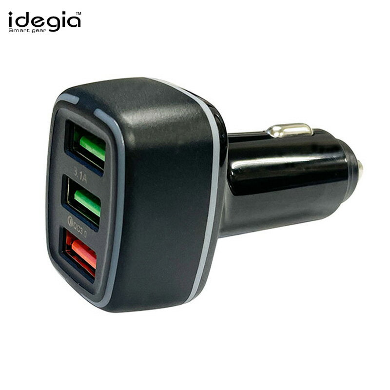 ソケット 増設 DC12/24V イルミ付 3ポートDC充電器 QC+A2 最大7.2A USB2ポート 急速充電 同時充電 X-30..