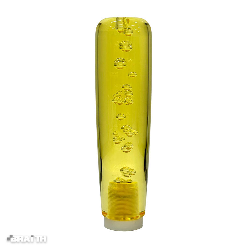 7色イルミ 差込口12mm 158mm ロングノブ LED シフトノブ イエロー 車内アクセサリー 光るシフトノブ ブ..