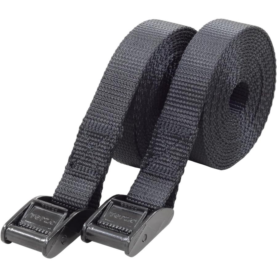 2本入 幅25mm 荷物固定ベルト バックル付 ベルト 4.6m ブラック キャリア Terzo EM72