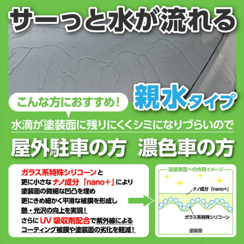 洗車 車 ゼロウォーター ナノコーティング 150ml 親水タイプ シュアラスター S-107