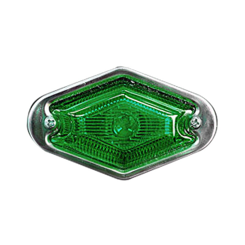 電球付き 24V6W 菱型マーカーランプ デベソ グリーン トラック 装飾 ATS AB02B700