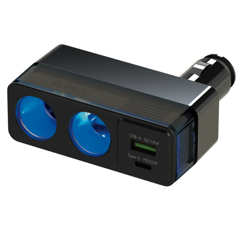 �����������å� ���ޥ� DC12V��24�ֶ��� 2Ϣ�����쥯�ȥ����å�+2USB(PD+QC) �������� X-324