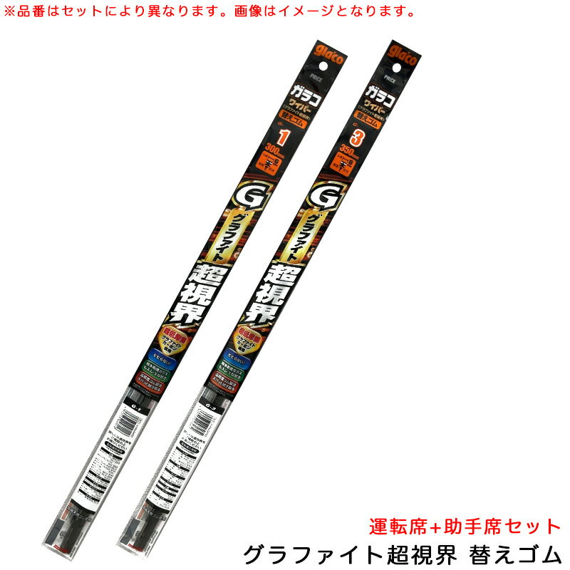デリカ　ミニ R5.5～ B34A/B35A/B37A/B38A 運転席+助手席 ガラコワイパー グラファイト超視界 替えゴム 車種別セット ソフト99