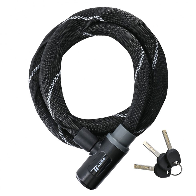 カー用品のホットロードタイヤの1800mm 18φ 盗難防止 リンケージロック LINKLOCK メッシュカバーリンクロック LEAD LW-020A｜アングル2