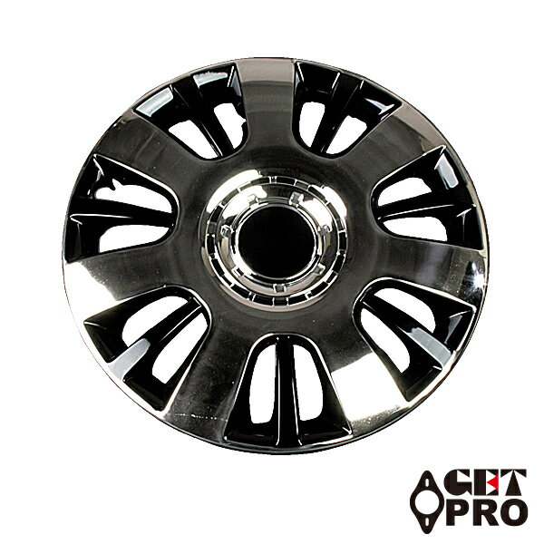 クローム&ブラック ホンダ バモス ホイールキャップ ホイールカバー 14インチ 1台分4枚セット L065CBL14 ゲットプロ/GET-PRO