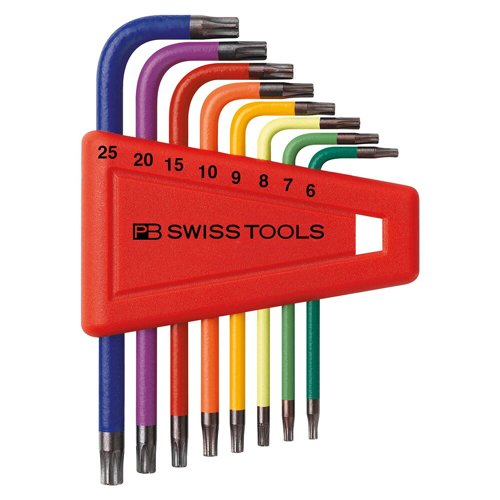 L型レインボーヘクスローブレンチセット 410H/6-25RB PB SWISS TOOLS(ピービースイスツールズ)