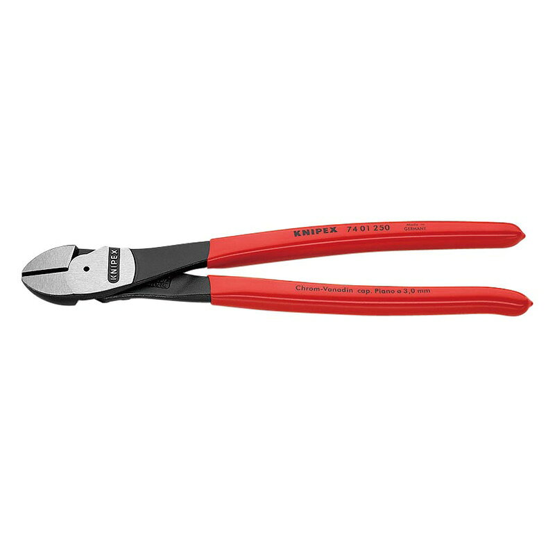 強力型斜ニッパー (台紙付き) 7401-250 KNIPEX(クニペックス)