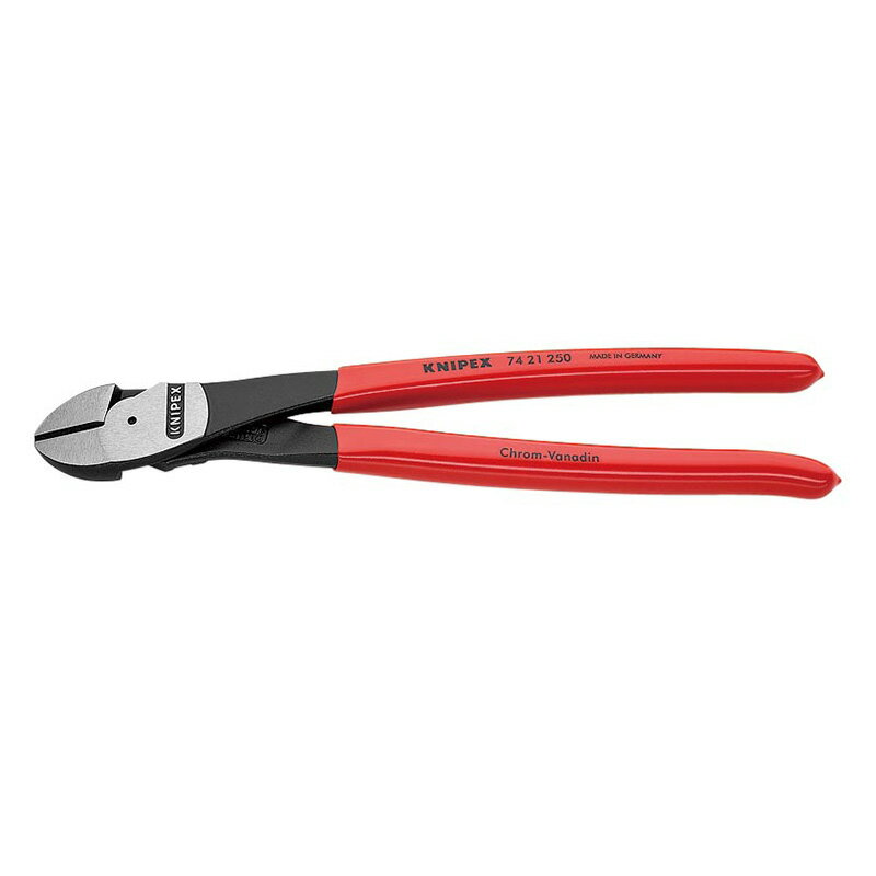 強力型斜ニッパー (ベントタイプ) 7421-250 KNIPEX(クニペックス)