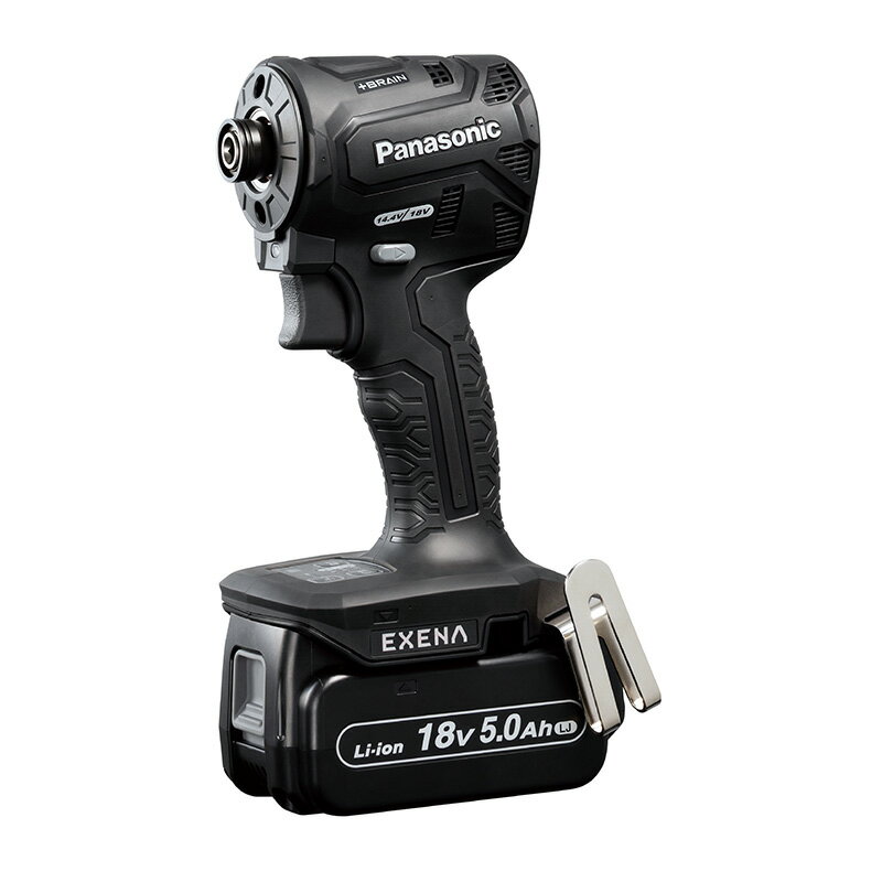 充電インパクトドライバー(黒)18V 5.0Ah電池2個・本体・充電器・ケース EZ1PD1J18D-B Panasonic（パナ..