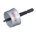 メーカー名：BOSCH（ボッシュ）品番：BMH-012BAT商品名：バイメタルホールソー BIMホールソー12バッテリー用 （#2608584184）●刃先径（mmφ）：12●刃厚（mm）：0.5●山数(インチ当たり)：8●全長(mm)：69●有効長（mm）：12●適応板厚(mm)：1.6●シャンク径（mmφ）：6.35（二面幅）●ドリル径(mmφ)：4●六角シャンク●0.5mmの極薄刃。穴あけスピード&本数約60%（※）アップ!：刃厚わずか0.5mmの極薄刃の採用により切削抵抗を大幅に低減。1回の充電で可能な穴あけ本数および穴あけスピードともに従来の約60%アップを実現しました。また、今までお使いのバッテリー工具でさらに大きな穴あけが可能です。●切削能力に優れたバイメタル構造：ハイスを採用した刃先と強靭なバネ鋼を電子ビーム溶接したバイメタル構造により鋭い切れ味を実現。●インパクトドライバーにワンタッチ!：六角シャンク(二面幅6.35mm)だから、充電インパクトドライバーにワンタッチで取り付けが可能です。●鋼板●ステンレス●非鉄金属※バッテリー工具で通常刃厚ホールソーを使用した場合との比較。(ボッシュデータ)※機種ごとの使用可能サイズは、各メーカーの指定に従ってください。●適合機種：デウォルト、パナソニック、日立、ボッシュ、マキタ、マックス、リョービ等のバッテリードライバードリル、バッテリーインパクトドライバー、電気ドリル