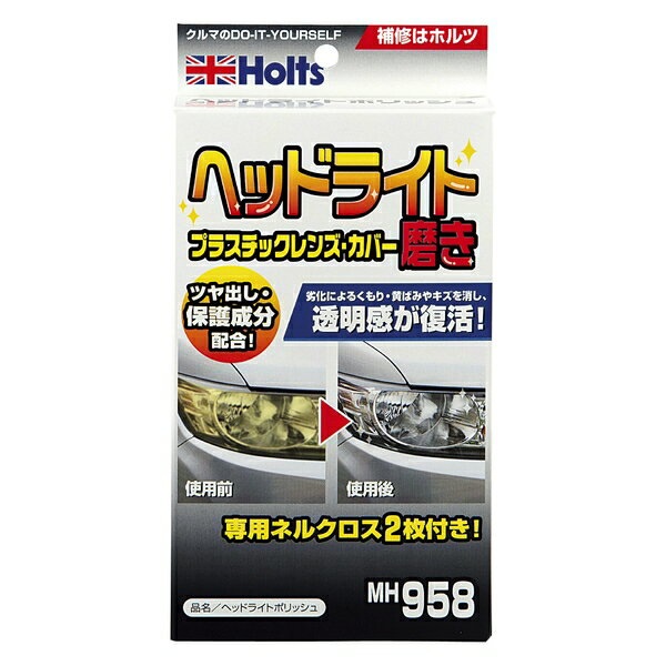 ヘッドライトポリッシュ 小キズ 黄ばみ除去 ホルツ/Holts MH958