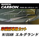 マジカルカーボン エルグランド E52 フロントワイパー用ステッカー ブラック 日産/HASEPRO/ハセプロ：CFWAN-5