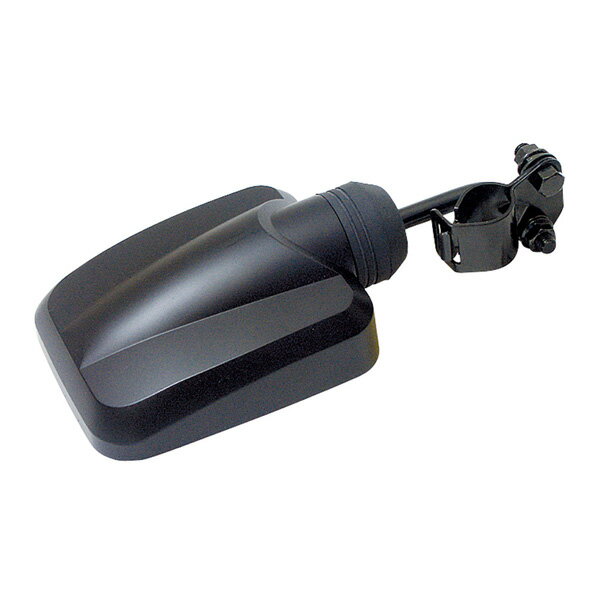 トラック ドアミラー クルージングミラー2 φ20～32mm ツヤ消しブラック ロングステー クロームメッキ ..