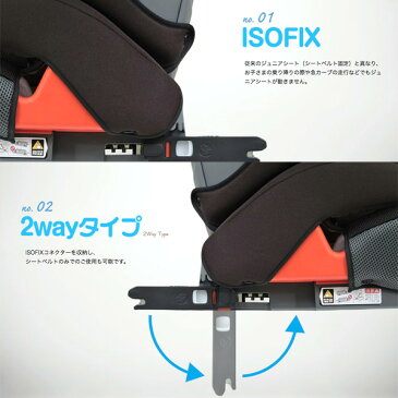 ジュニアシート カイナハイバック ISOFIX ブラウン 20103 3歳から11歳 車 子供 3Dメッシュ 洗えるカバー 2Way リーマン/LEAMAN JG103