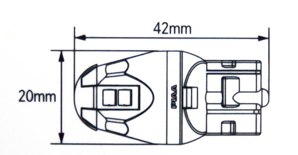 LED�Х�� T20���󥰥� 6500 310lm ����� 1������ �����饤��LED���꡼�� 12V���� 3.4W �Хå����ס������ʡ���󥰥��� PIAA HS107