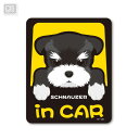 ペットステッカー SCHNAUZER in CAR シュナウザー 犬が乗っています 車 愛犬 ドッグインカー シール デカール ゼネラル PET-085