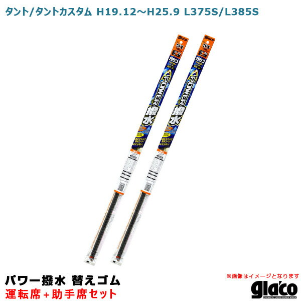 ガラコワイパー パワー撥水 替えゴム 車種別セット タント/タントカスタム H19/12～H25/9 L375S/L385S 運転席 助手席 ソフト99