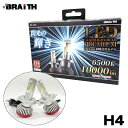 LEDヘッドライト H4 10000lm 6500K DC12V Hi/Low 同時点灯モデル 110W 車検対応 ヒートパイプ構造 LEDバルブ BRAiTH/ブレイス BE-401