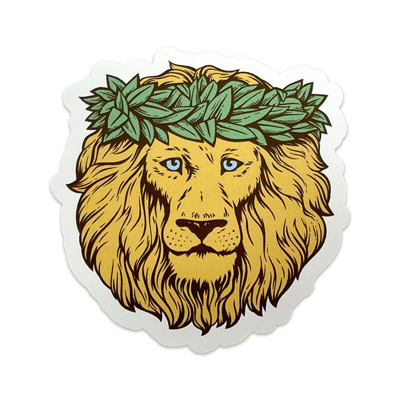 LION COFFEE ステッカー LION ライオンロゴ 直径7.5cm デカール シール ライオンコーヒー PICK The HAWAII LC-STK-LI