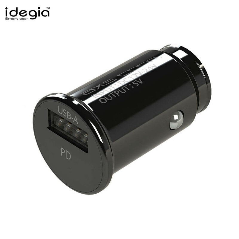 コンパクトDC充電器 PD+QC＆ケーブルC/C 最大18W 2ポート 充電 電源 ソケット 増設 DC12/24V Type-Cケ..