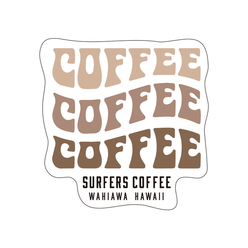 ステッカー SURFERS COFFEE COFFEE コーヒー 1枚 シール デカール ハワイ HAWAII 車 Pick the hawaii SC-STK-CF