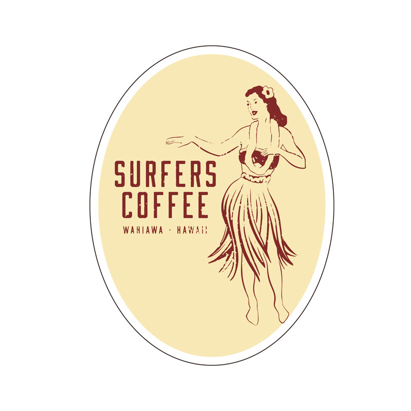 ステッカー SURFERS COFFEE ロゴ HULA GIAL 