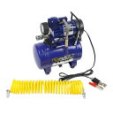 オイルレス方式ミニエアーコンプレッサ コンパクト タンク付 DC12V バイク・自転車・自動車等に 高圧力8キロ 大自工業/メルテック FT-35P(2)