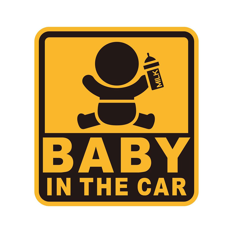 セーフティーサイン BABY IN THE CAR 赤ちゃん乗ってます 1枚入 外貼り・内貼り兼用 シール ステッカー 安全運転 セイワ/SEIWA WA120