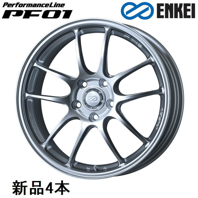 18インチ 18x10.5J +15 PCD114.3 5穴 Sparkle Silver ホイール 4本 エンケイ パフォーマンスライン PF01 ENKEI