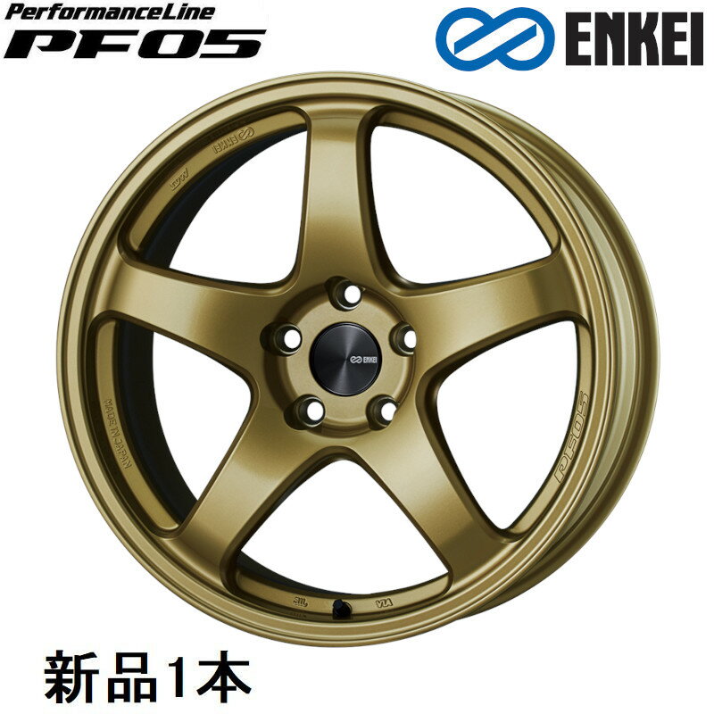 16インチ 16x5.5J +45 PCD100 4穴 Gold ホイール 1本 エンケイ パフォーマンスライン PF05 ENKEI