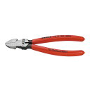 メーカー名：KNIPEX(クニペックス)品番：7251-160商品名：光ファイバー用ニッパー●ヘッド仕上げ：磨き●ハンドル仕様：プラスチックコーティング●全長(mm)：160●質量(g)：166●光ファイバー切断専用ニッパー。●オープンスプリング付きですので、再度作業する際にも口を開く必要がありません。●刃はまっすぐで切断面がフラットに仕上がります。●刃は入念な焼入れ処理が施されています。●鍛造により大変頑丈です。●材質はオイル焼き入れ焼き戻し処理済みのバナジウム電気鋼。●グラスファイバーケーブル用。