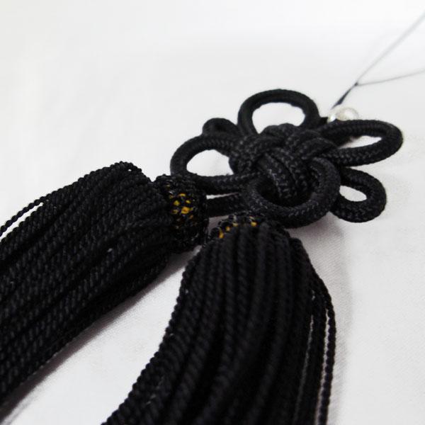 カー用品のHot Road Second Shopの巧工房 菊結び ミニ組タッセル ブラック HK-04 携帯ストラップ HK-04/｜アングル2