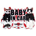 ゼネラルステッカー:なめ猫 なめねこ ステッカー 車 リアガラス リヤガラス バンパー ベビーインカー BABY IN CAR/LCS-450