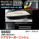ハセプロ/HASEPRO マジカルアートシートNEO ドアミラーガーニッシュ ホンダ S660 JW5 H27.4〜 カーボン調シート ブラック MSN-DMGH1