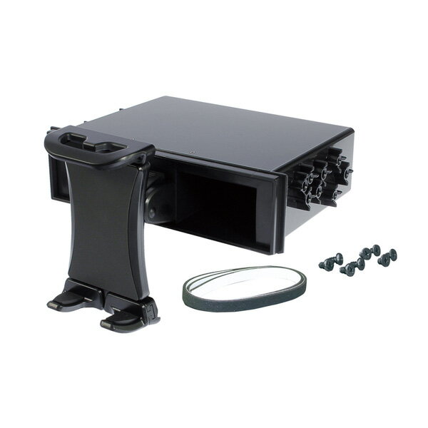 ヤック DIN BOX タブレットホルダー 1DIN BOX取り付け 上下方向3段階角度調節可能 10インチクラス 耐荷重500g以下 ブラック VP-D13