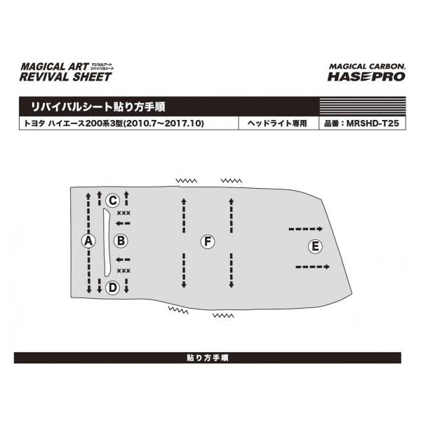 ハセプロ マジカルアートリバイバルシート ハイエース 200系 3型(2010.7〜2017.10) 車種別カット ヘッドライト用 透明感を復元 MRSHD-T25