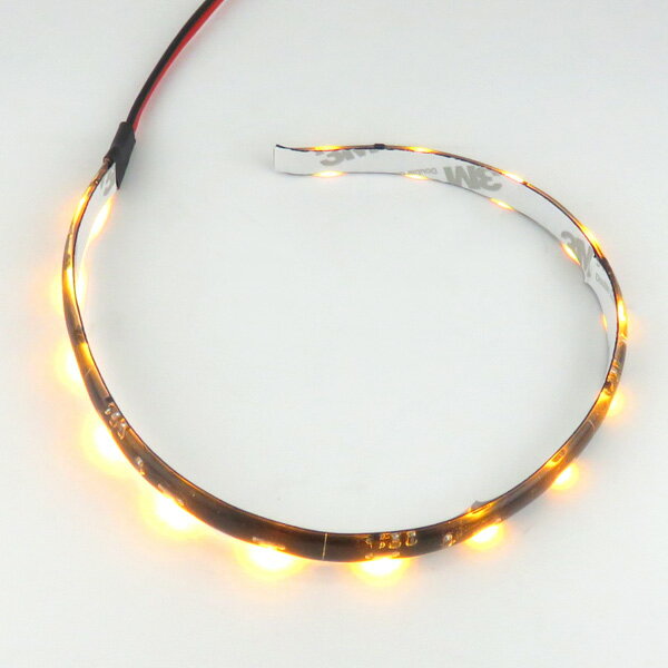 ブレイス LEDテープライト 左用 シーケンシャル 流れるLED アンバー(オレンジ) 側面発光 12V車 厚さ2.4mm×幅8mm×長さ30cm BE-765