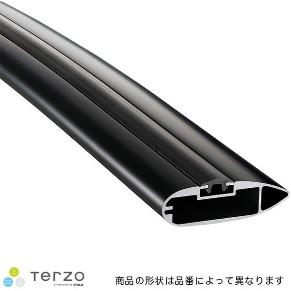 テルッツォ/Terzo ベースキャリア エアロバー・アルミベースバー ブラック 風切音低減 長さ124cm 1本入..