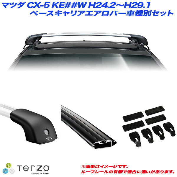 PIAA/Terzo キャリア車種別専用セット マツダ CX-5 KE##W H24.2～H29.1 EF101A + EB92AB + EB92AB + DR17