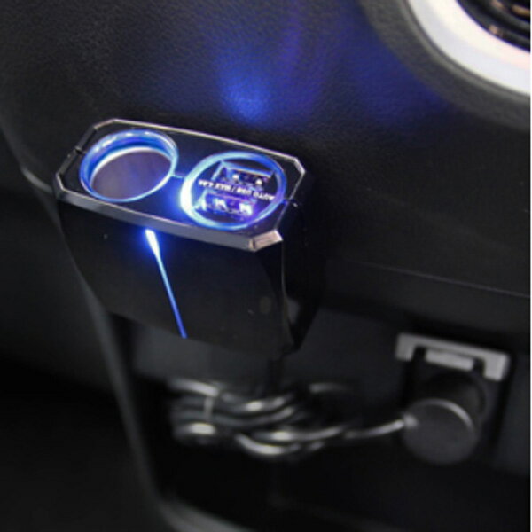 カシムラ セパレートソケット 2リバーシブル USB自動判定 4.8A シガーソケット 12V車 KX-210